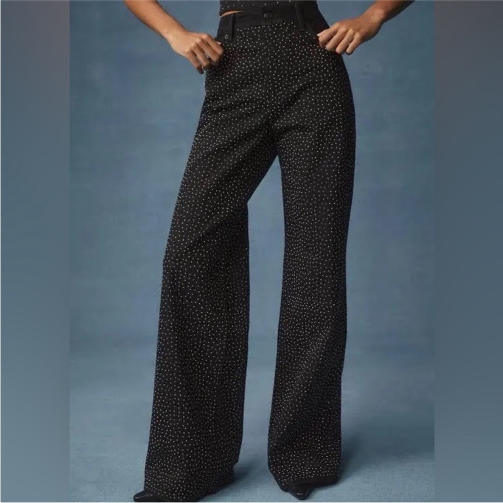 Good American Good Ease Relaxed Embellished Rhinestone Jeans